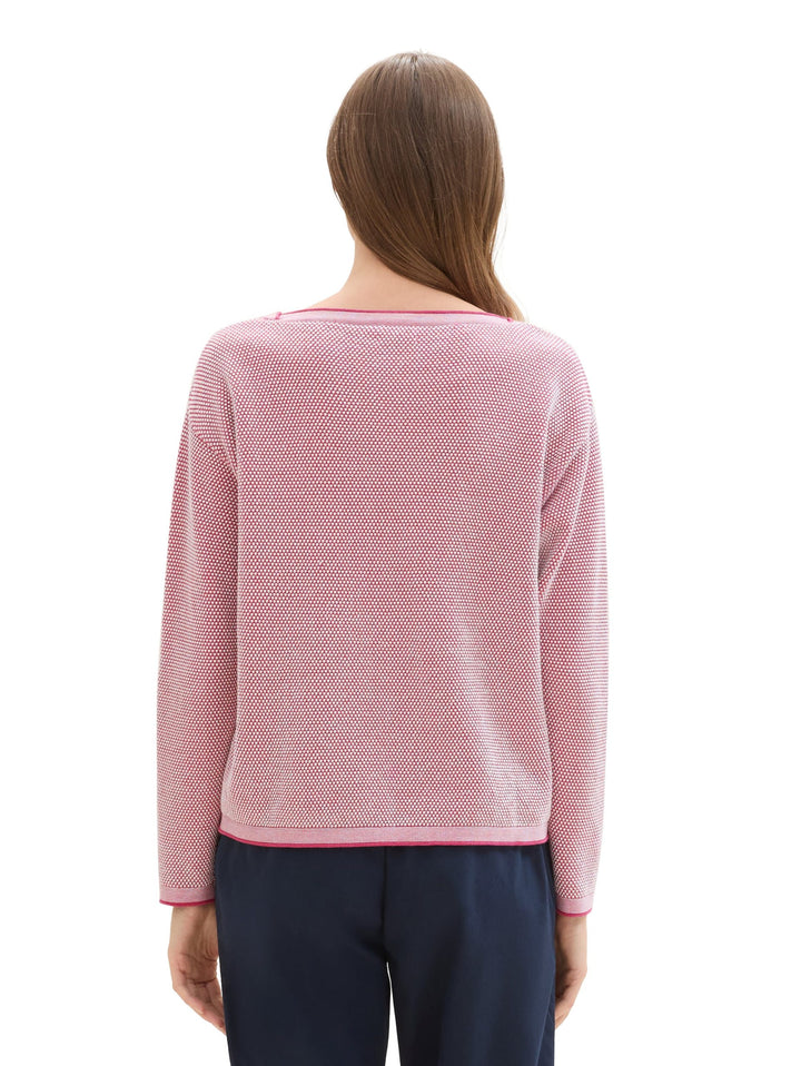 Knit Pullover With Structure - Pink