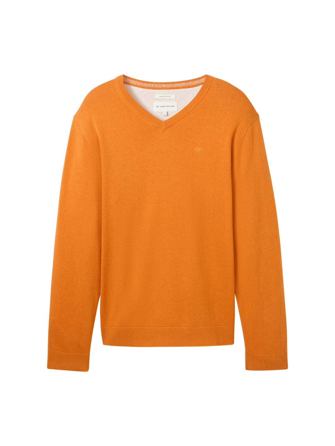 Basic V-Neck Knit - Light Orange