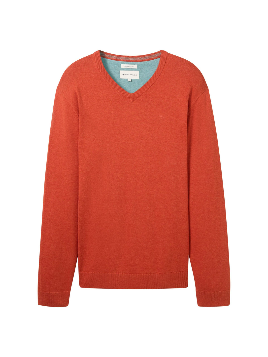 Basic V-Neck Knit - Orange