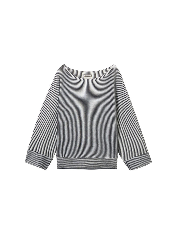 Knit Striped Batwing - Blue
