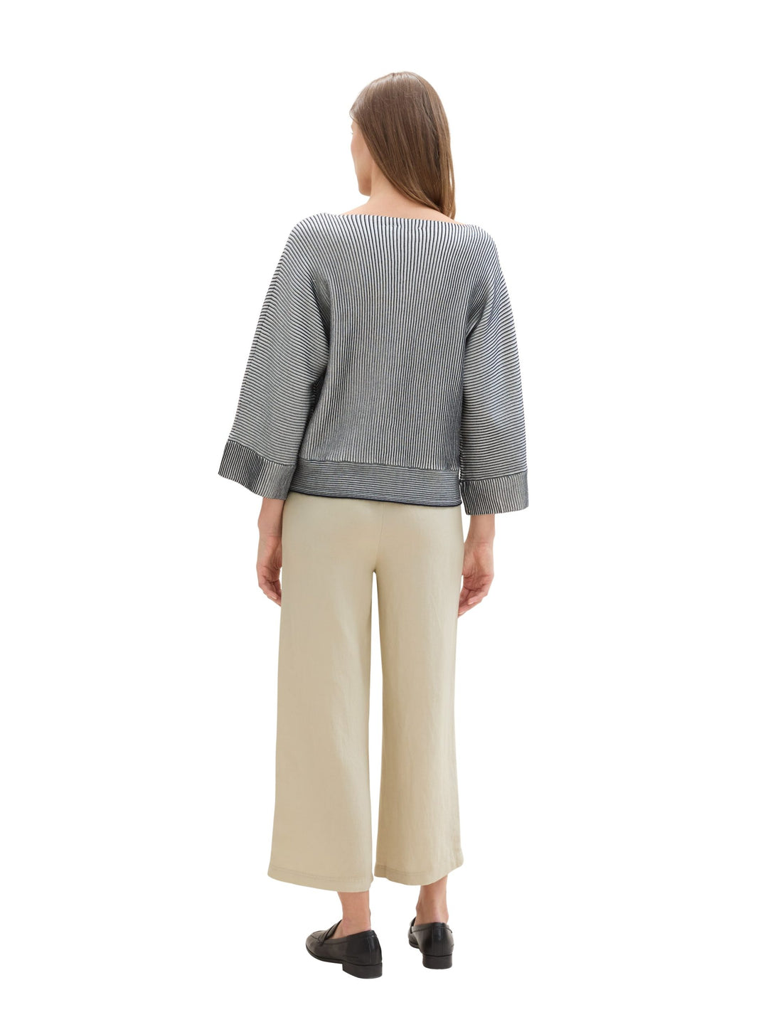 Knit Striped Batwing - Blue