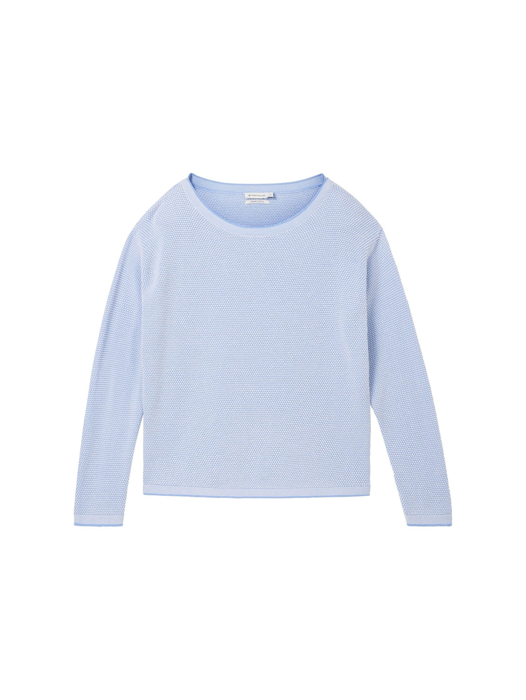 Knit Pullover With Structure - Blue
