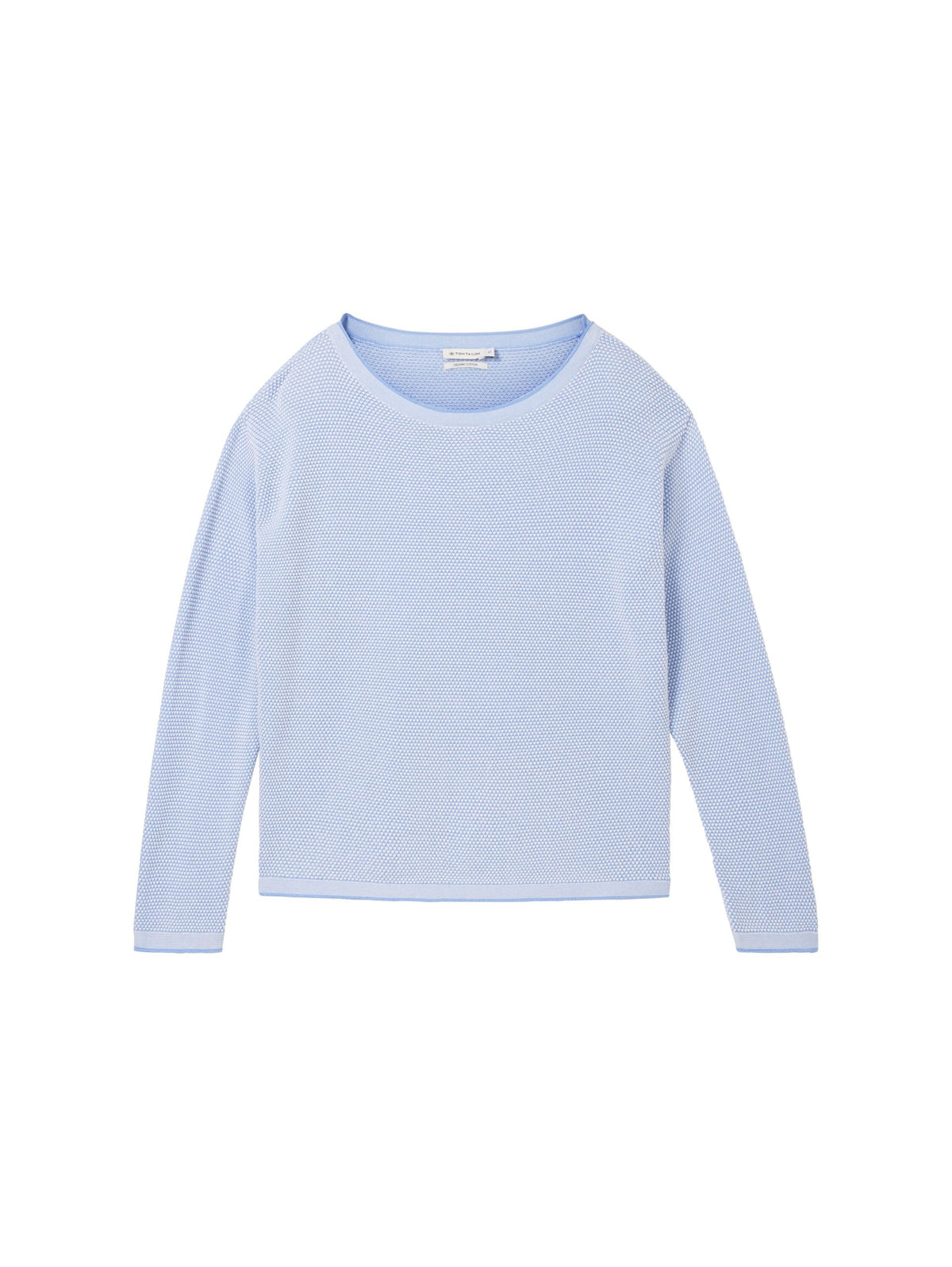 Knit Pullover With Structure - Blue