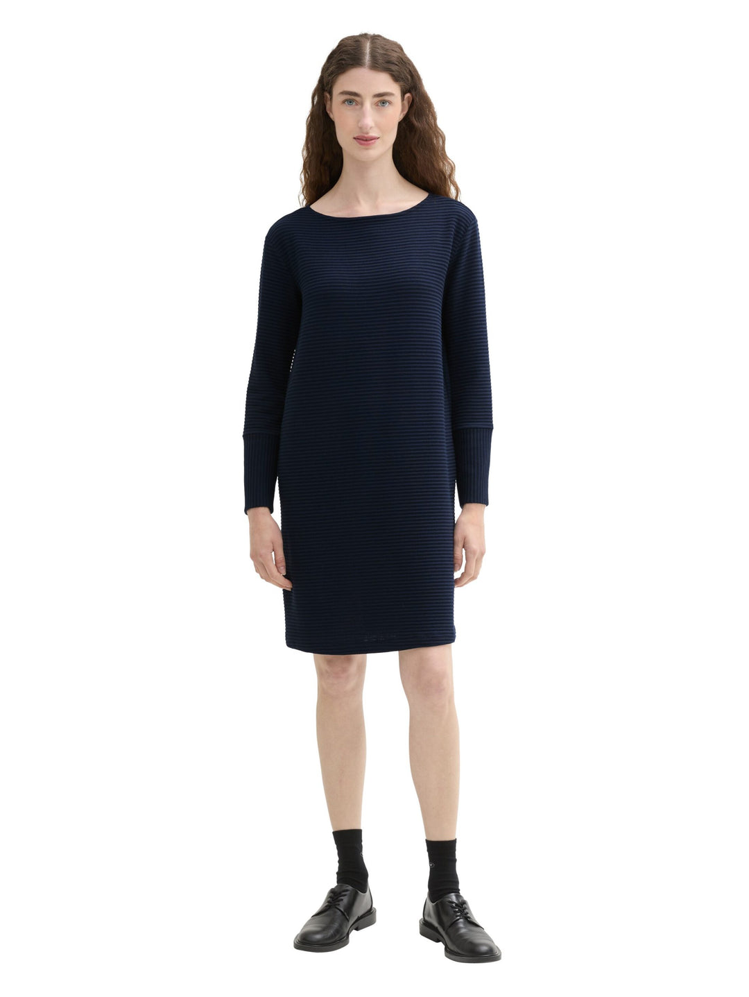Structured Jersey Dress - Blue