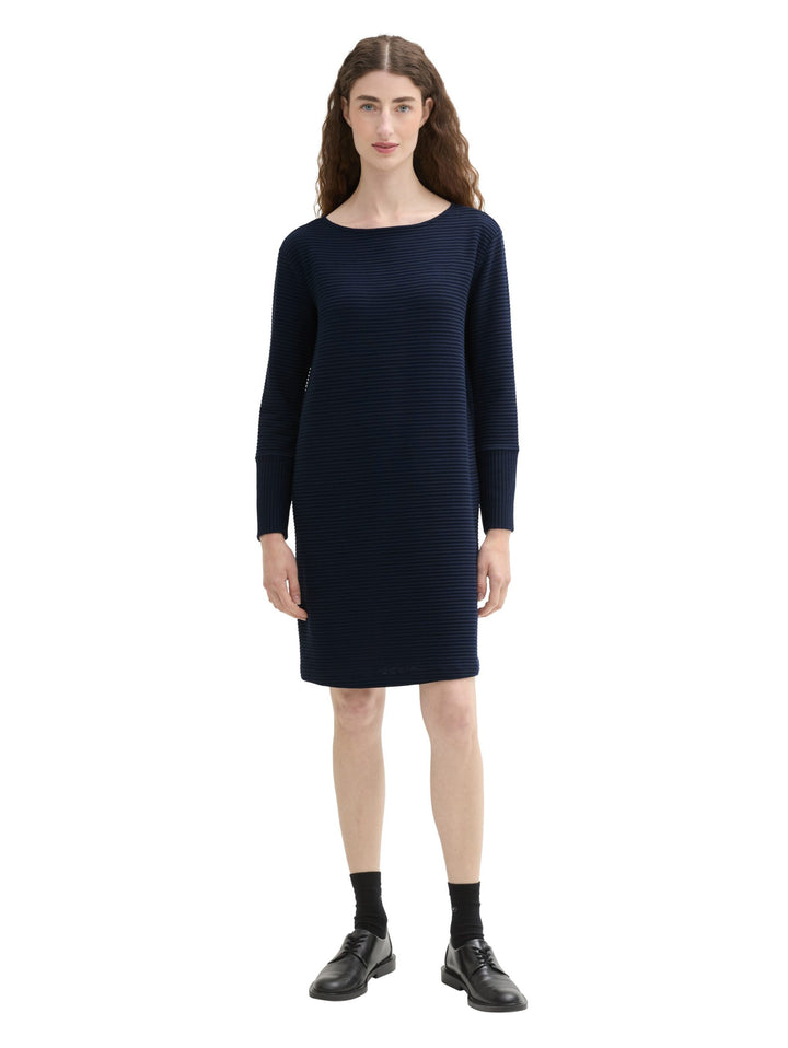 Structured Jersey Dress - Blue