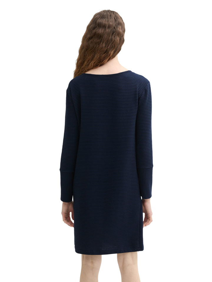 Structured Jersey Dress - Blue