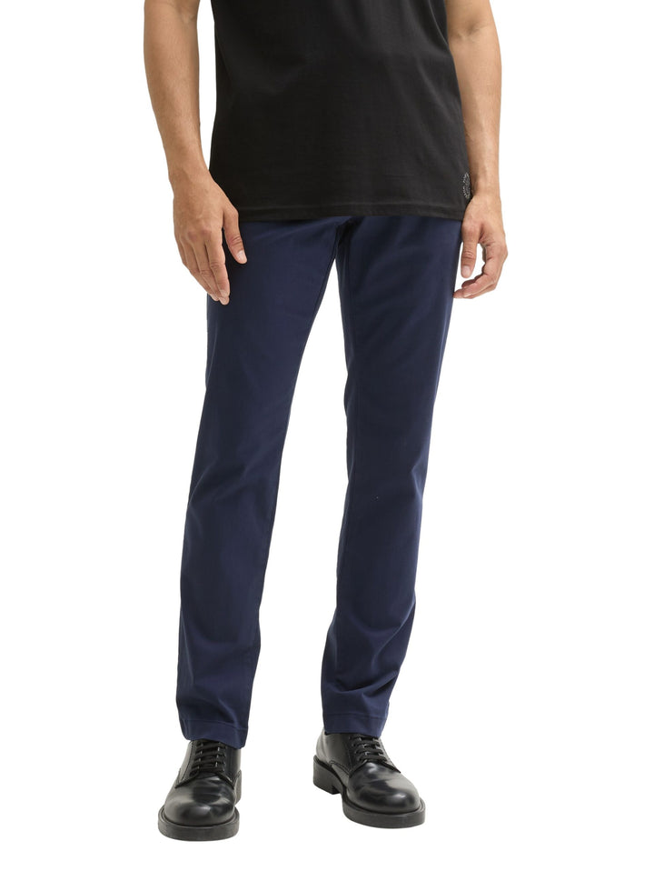 Slim Soft Chino With Belt - Blue