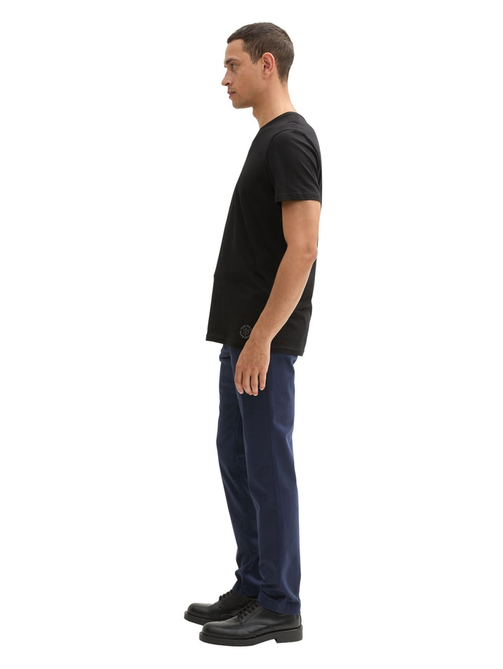 Slim Soft Chino With Belt - Blue