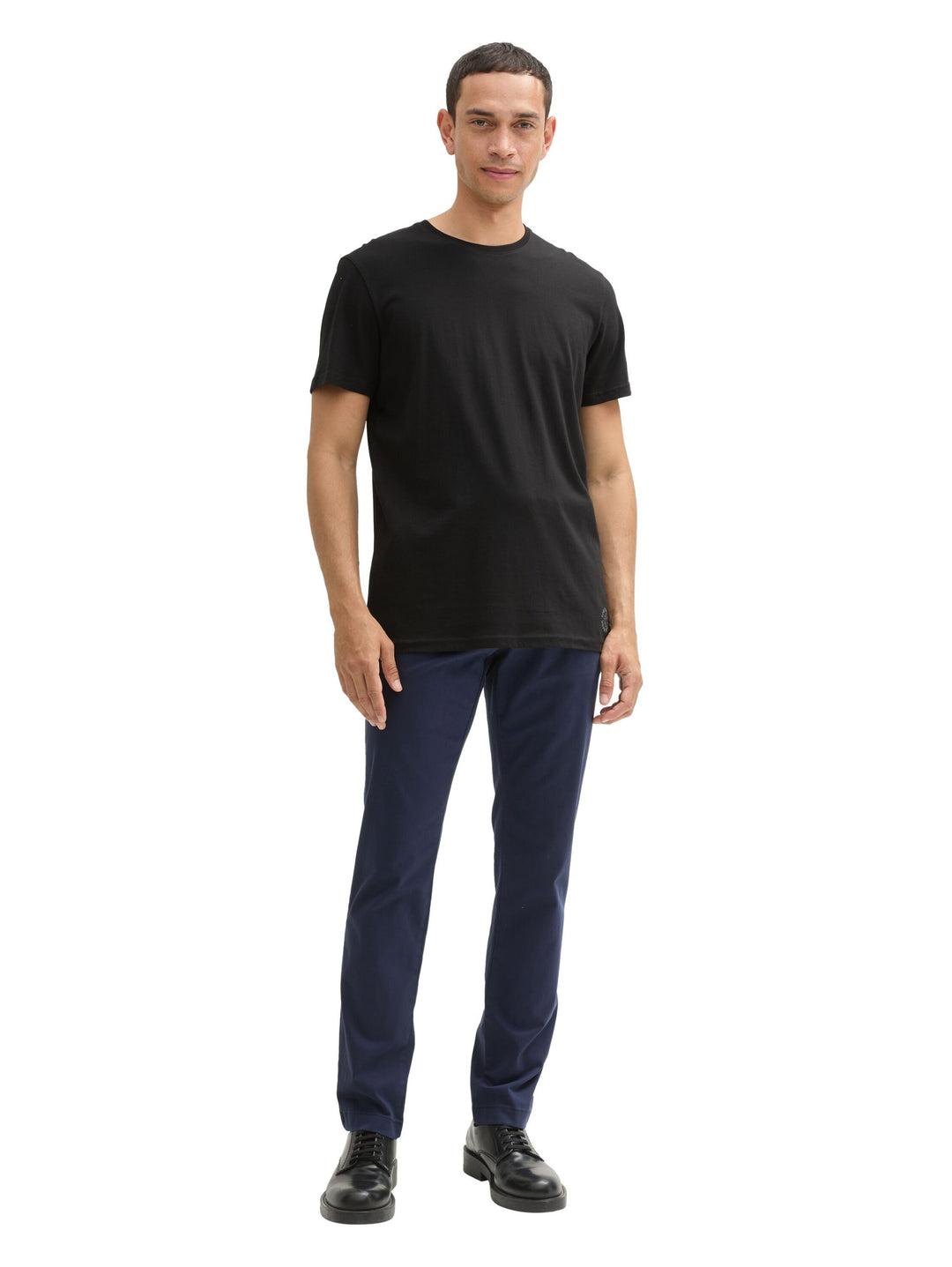 Slim Soft Chino With Belt - Blue