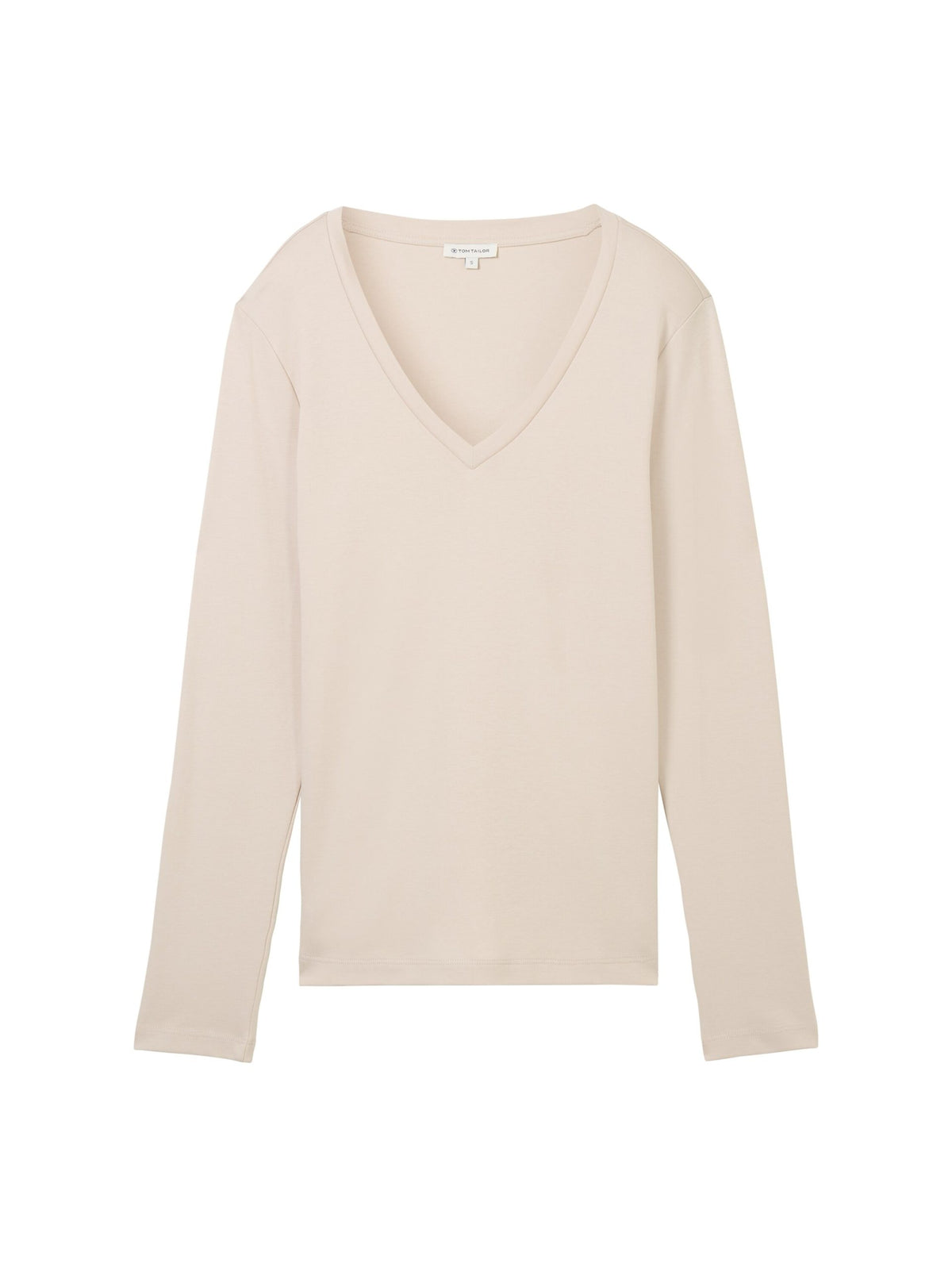 T-Shirt V-Neck Interlock - White