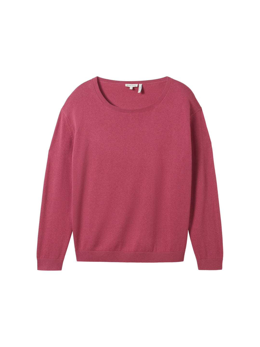 Knit Basic Crew Neck Pullover - Pink