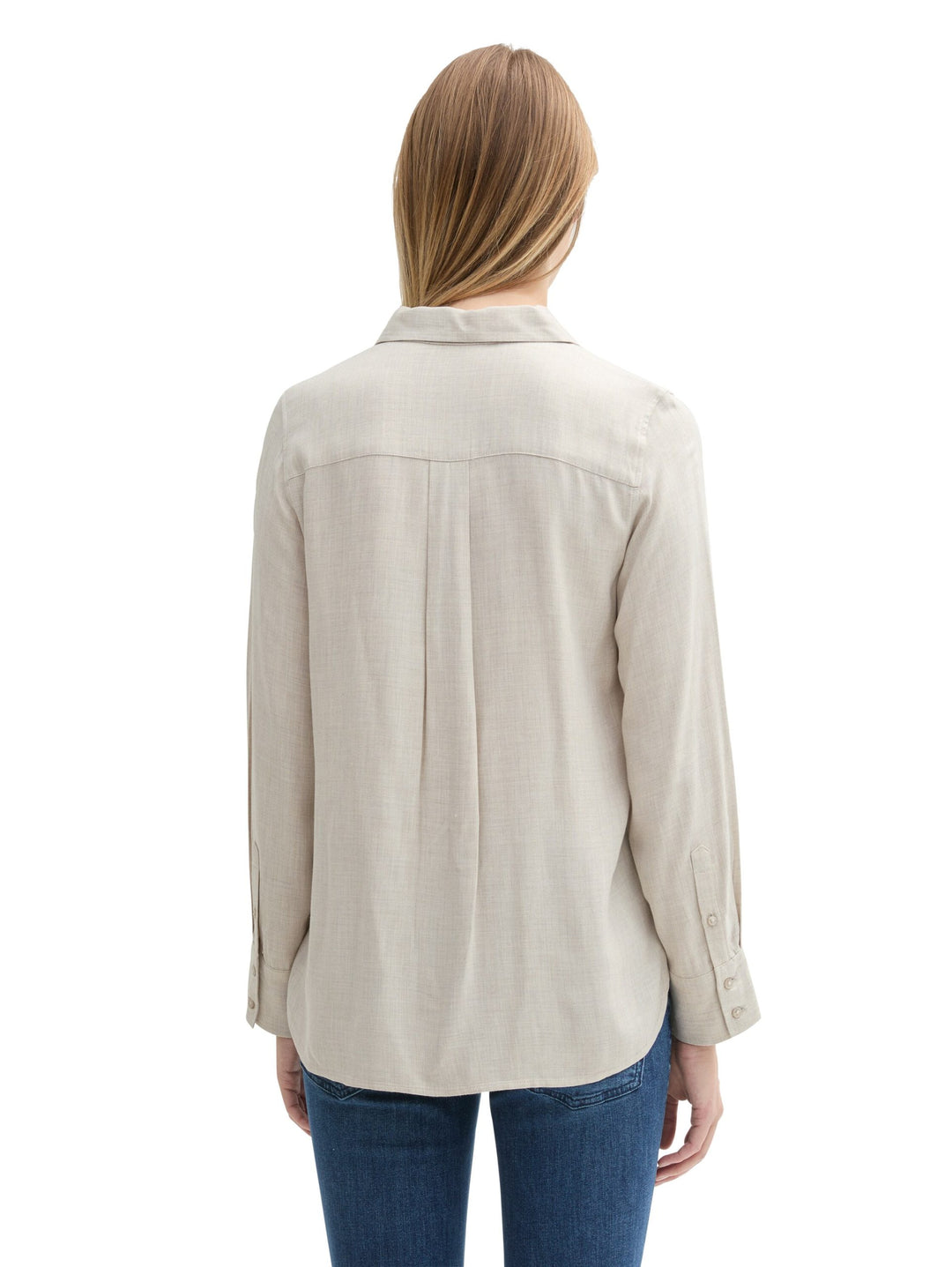 Cosy Melange Blouse - White