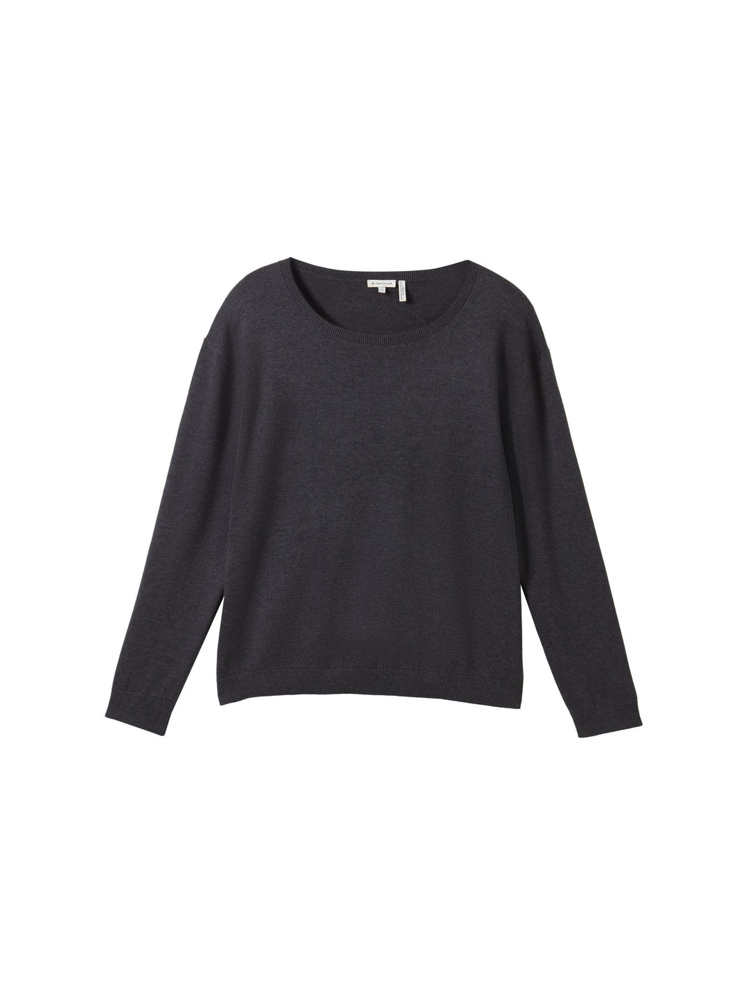 Knit Basic Crew Neck Pullover - Gray