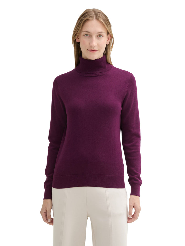 Knit Basic Turtleneck - Violet
