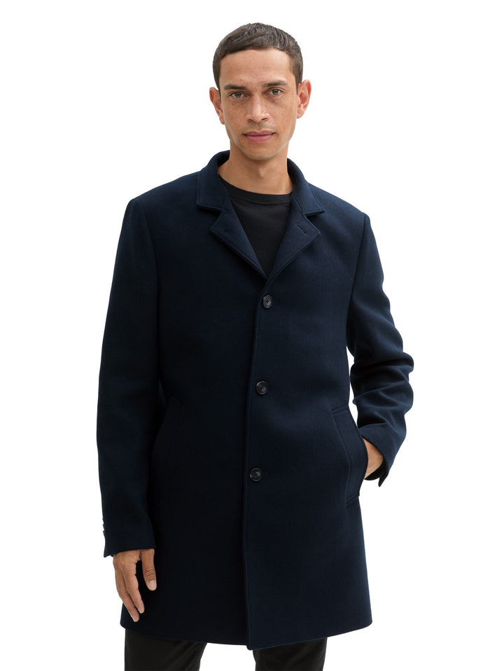 4 Button Coat - Blue