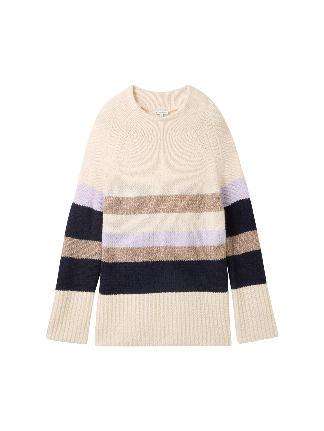 Knit Striped Colorblock - Beige