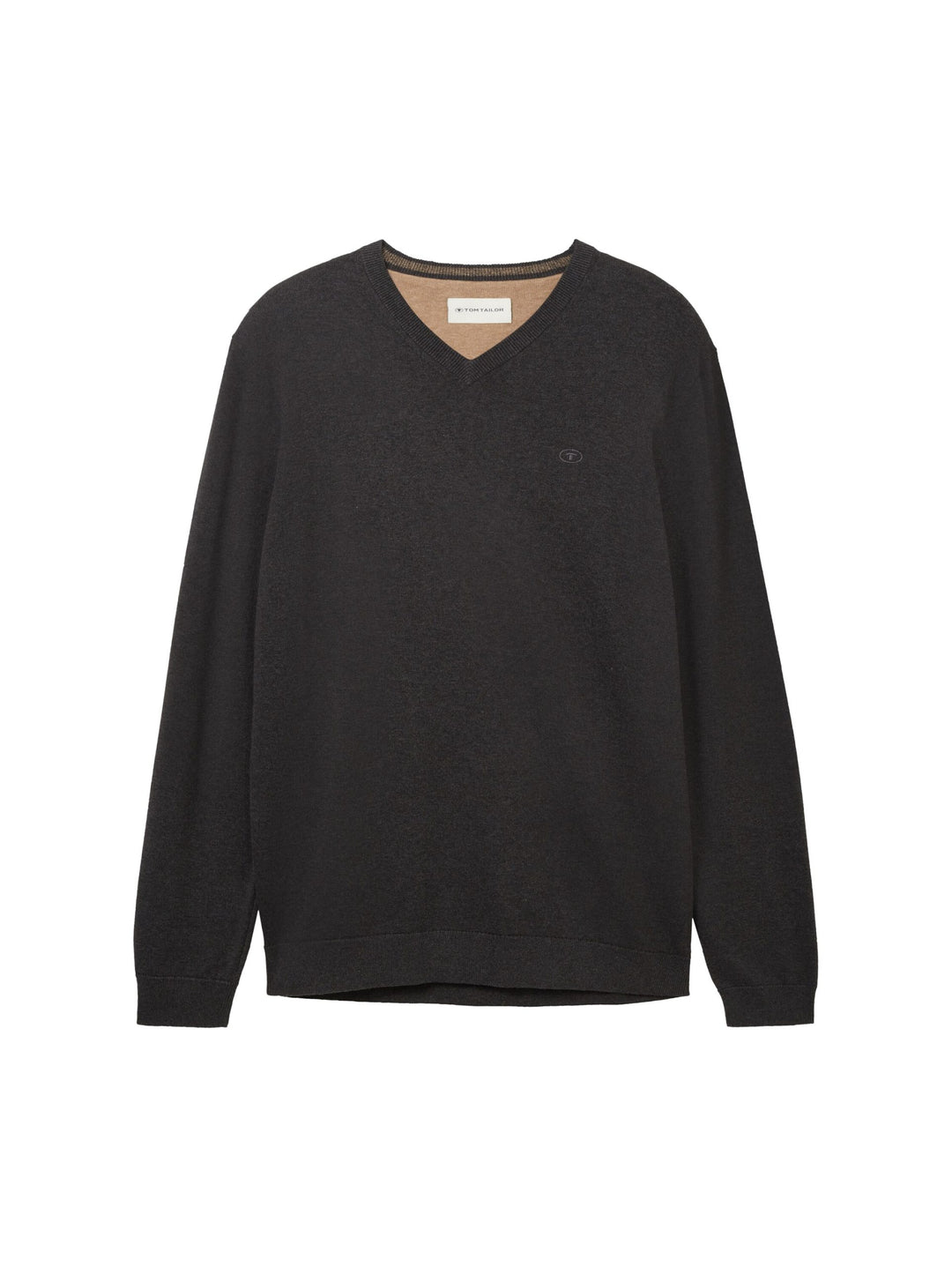 Basic V-Neck Knit - Gray