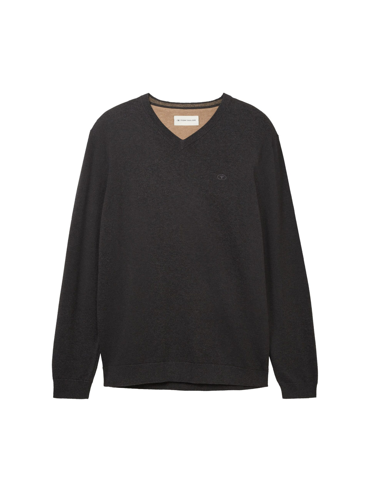 Basic V-Neck Knit - Gray