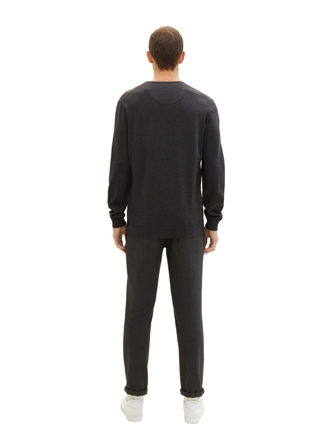 Basic V-Neck Knit - Gray