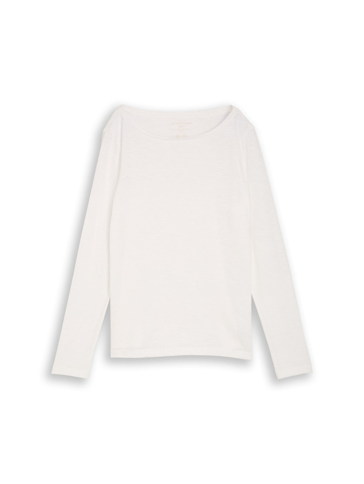 Basic long-sleeved cotton shirt - White
