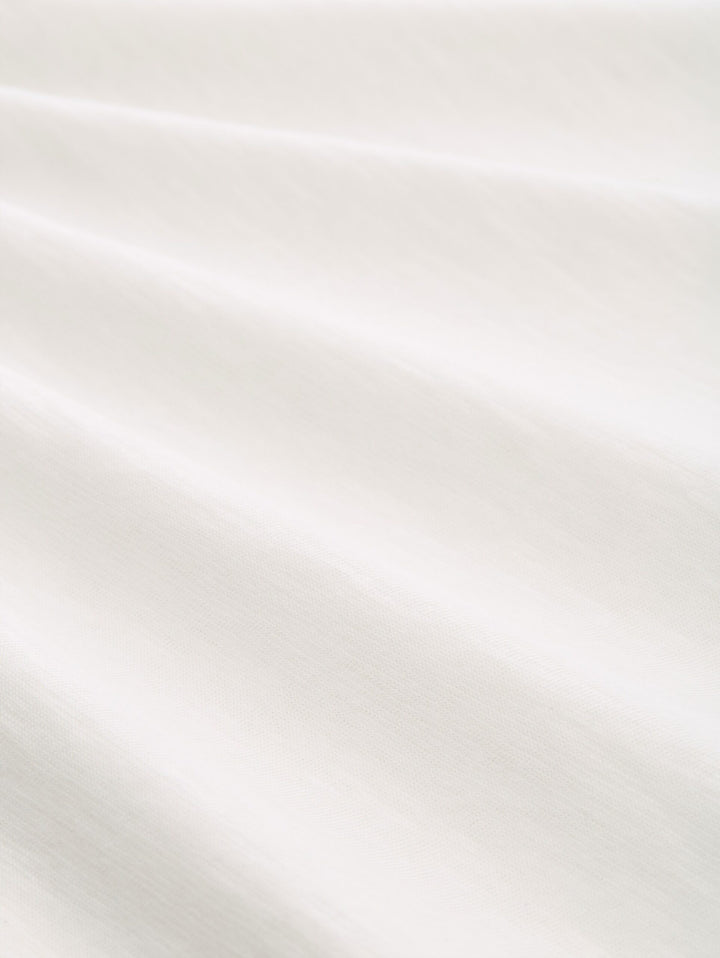Basic long-sleeved cotton shirt - White