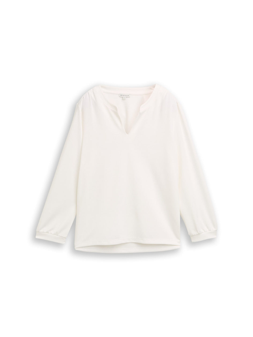 Long-sleeved shirt with ruffles - White