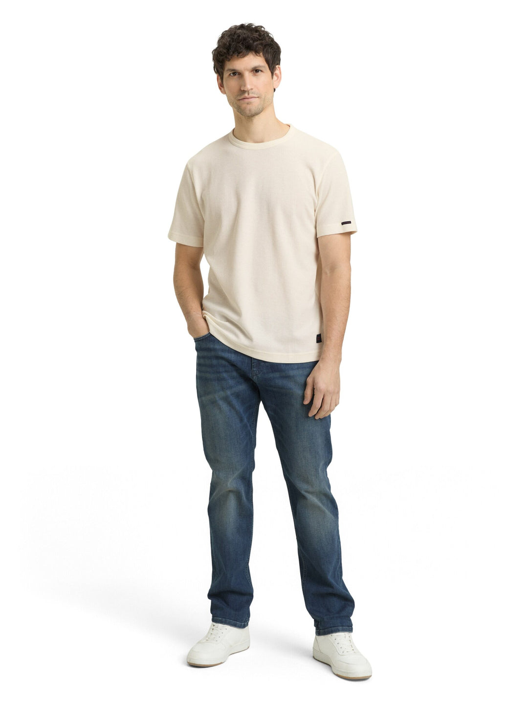 T-shirt with waffle texture - Brown
