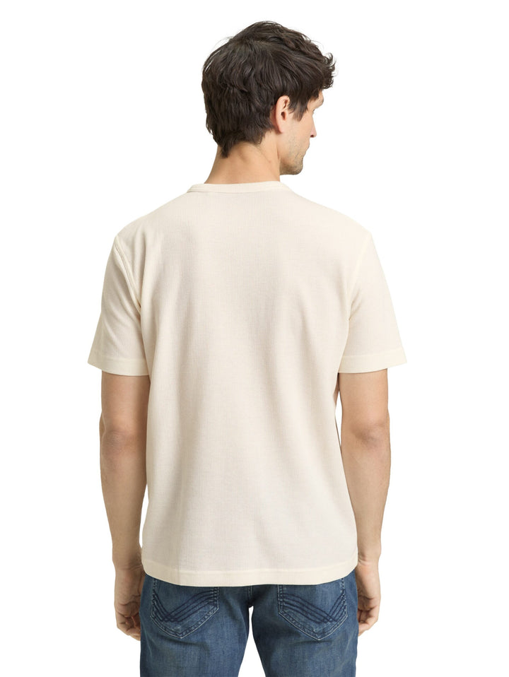 T-shirt with waffle texture - Brown