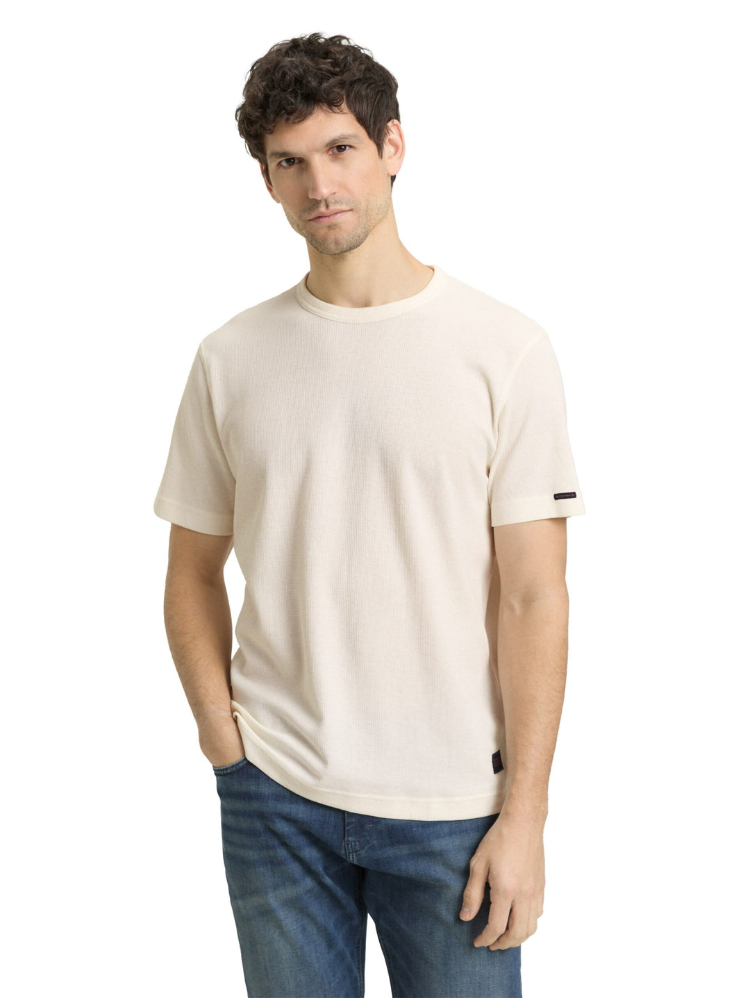 T-shirt with waffle texture - Brown
