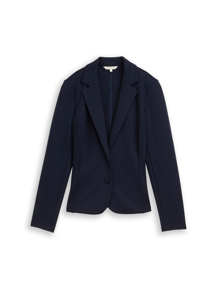 Slim fit blazer with slit pockets - Blue
