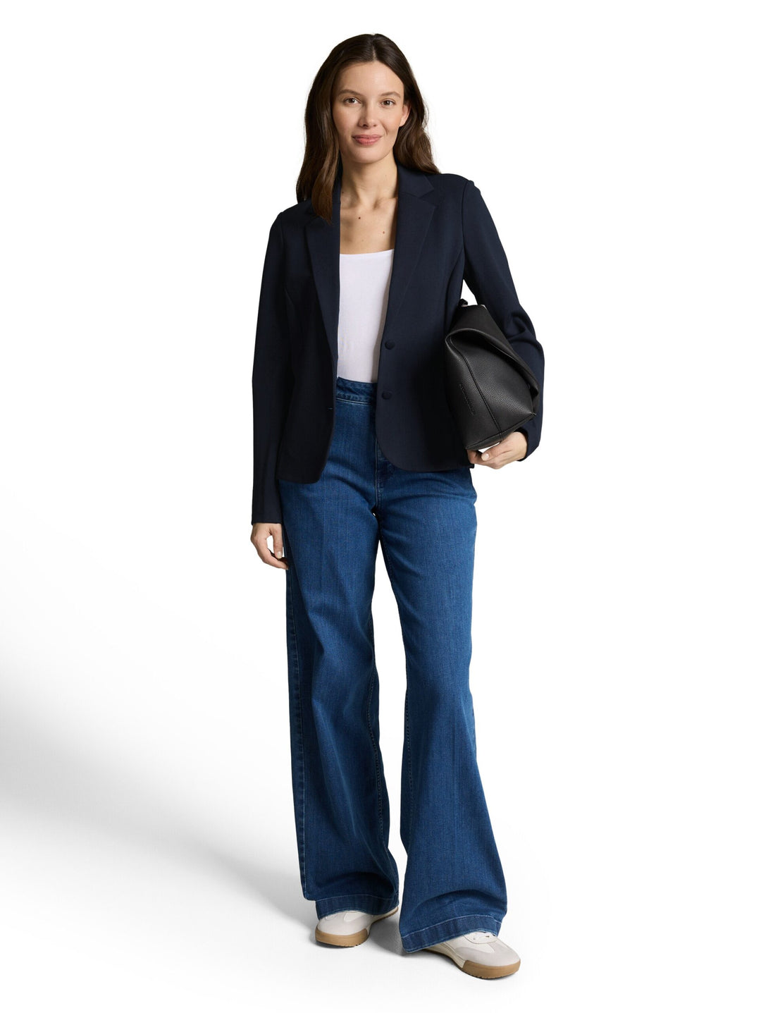 Slim fit blazer with slit pockets - Blue