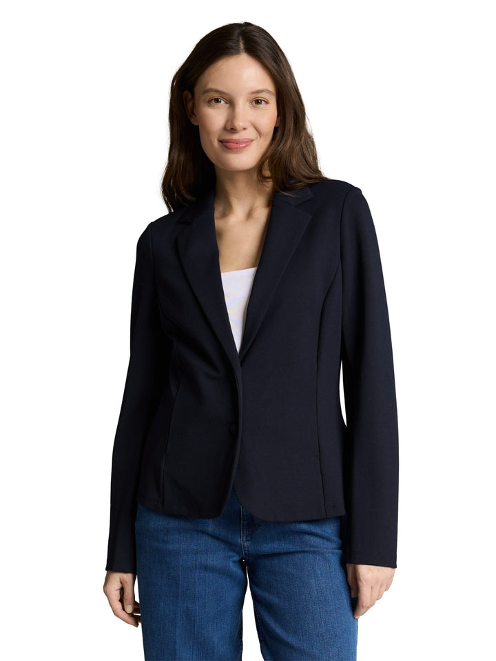 Slim fit blazer with slit pockets - Blue