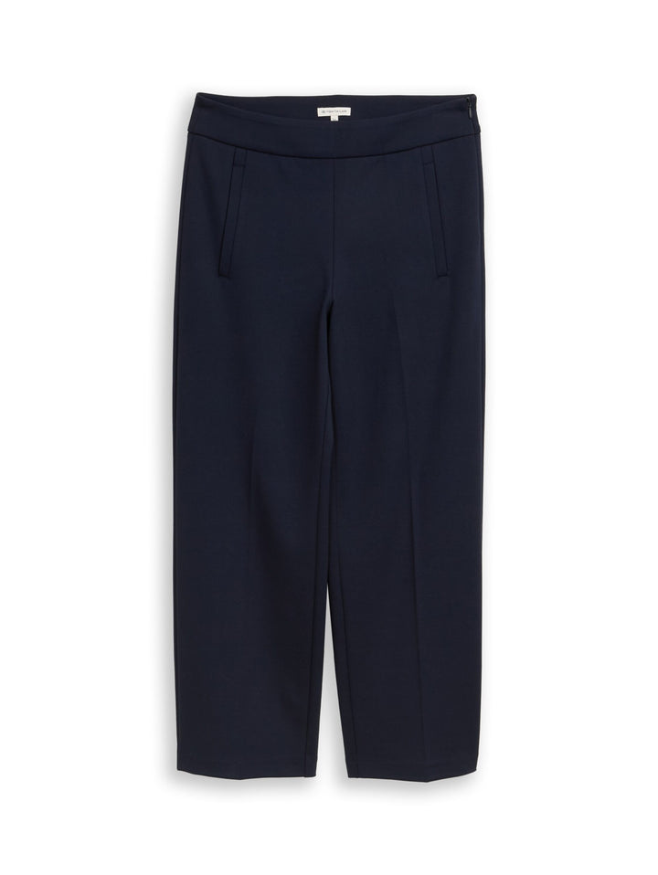 STRAIGHT Cropped Trousers - Blue