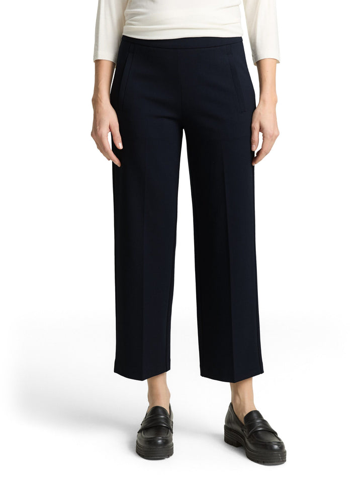STRAIGHT Cropped Trousers - Blue
