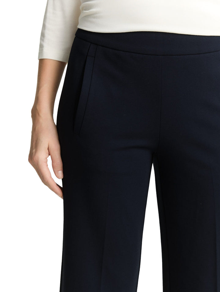 STRAIGHT Cropped Trousers - Blue