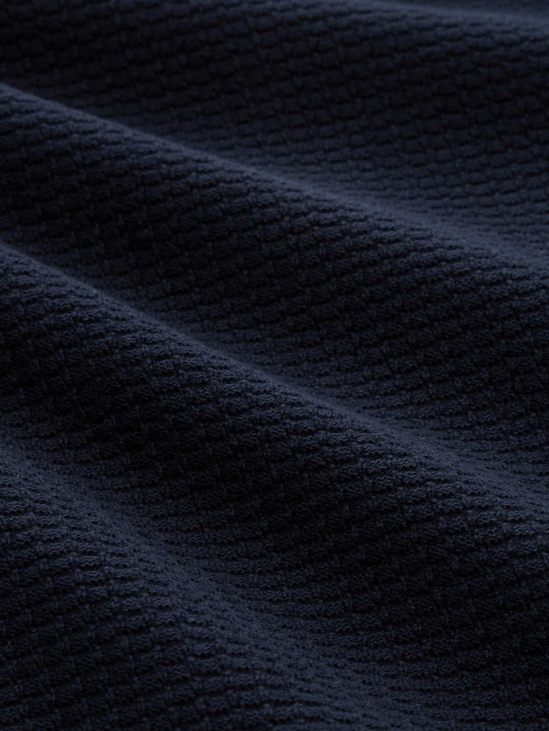 Knitted jumper with polo collar - Blue