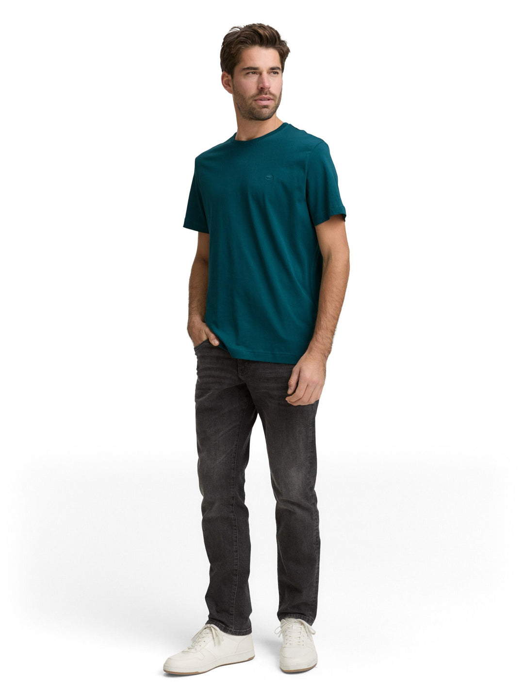 T-shirt with logo embroidery - Green