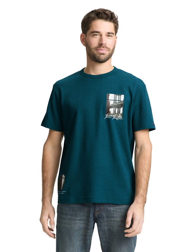 T-shirt with waffle texture - Green