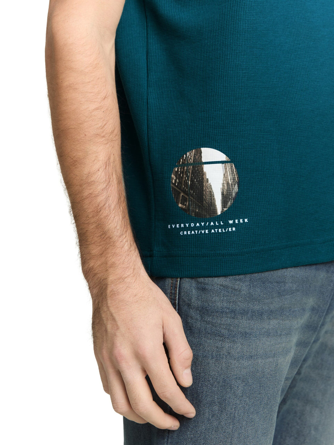 T-shirt with waffle texture - Green