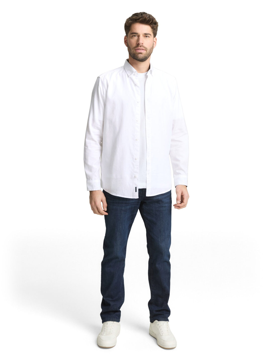 Regular fit shirt in poplin - White