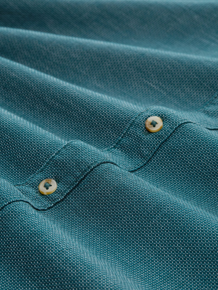 Regular fit shirt with embroidered logo - Green