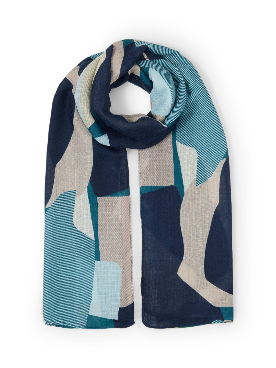 Scarf with print - Blue