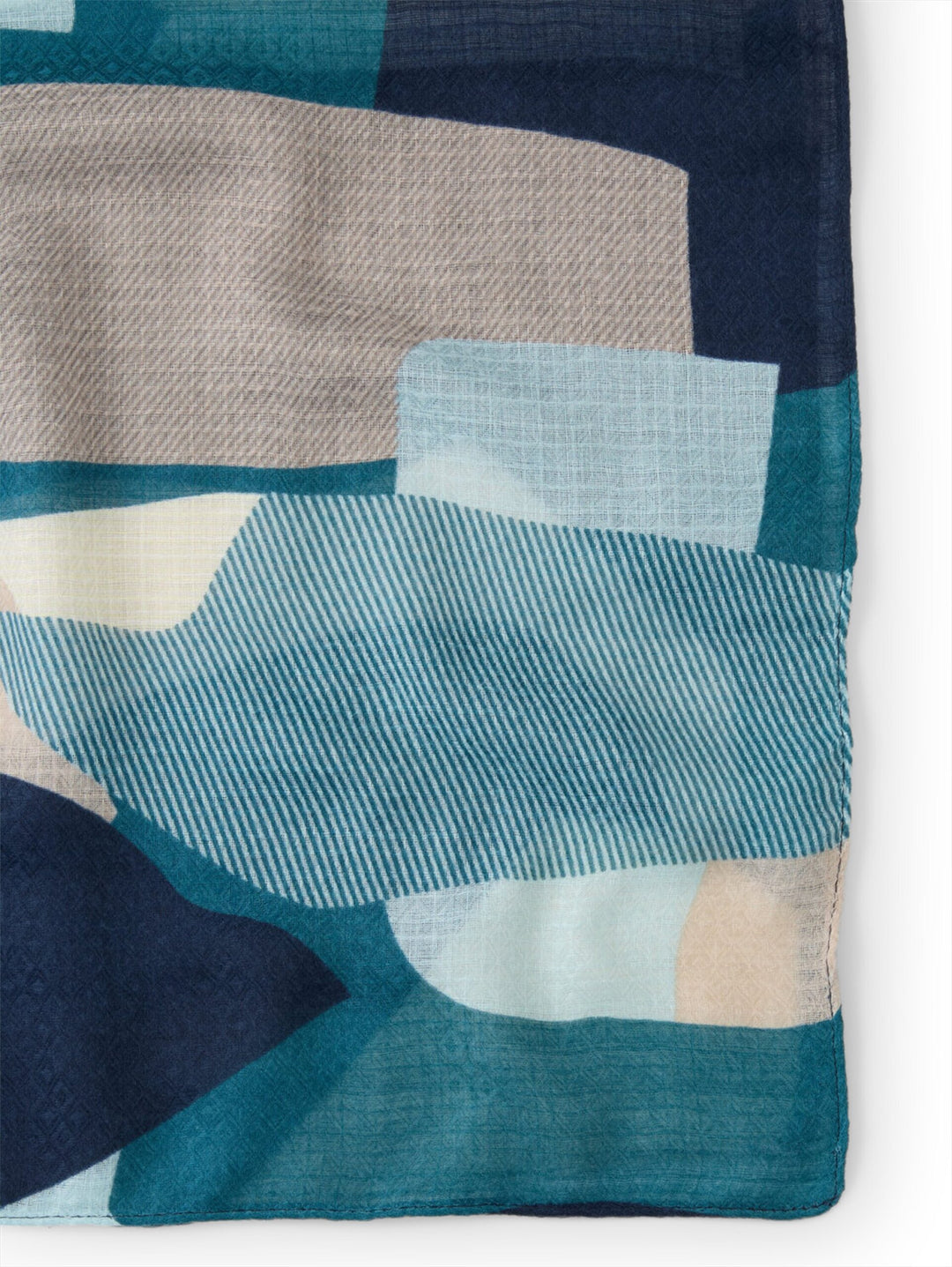 Scarf with print - Blue
