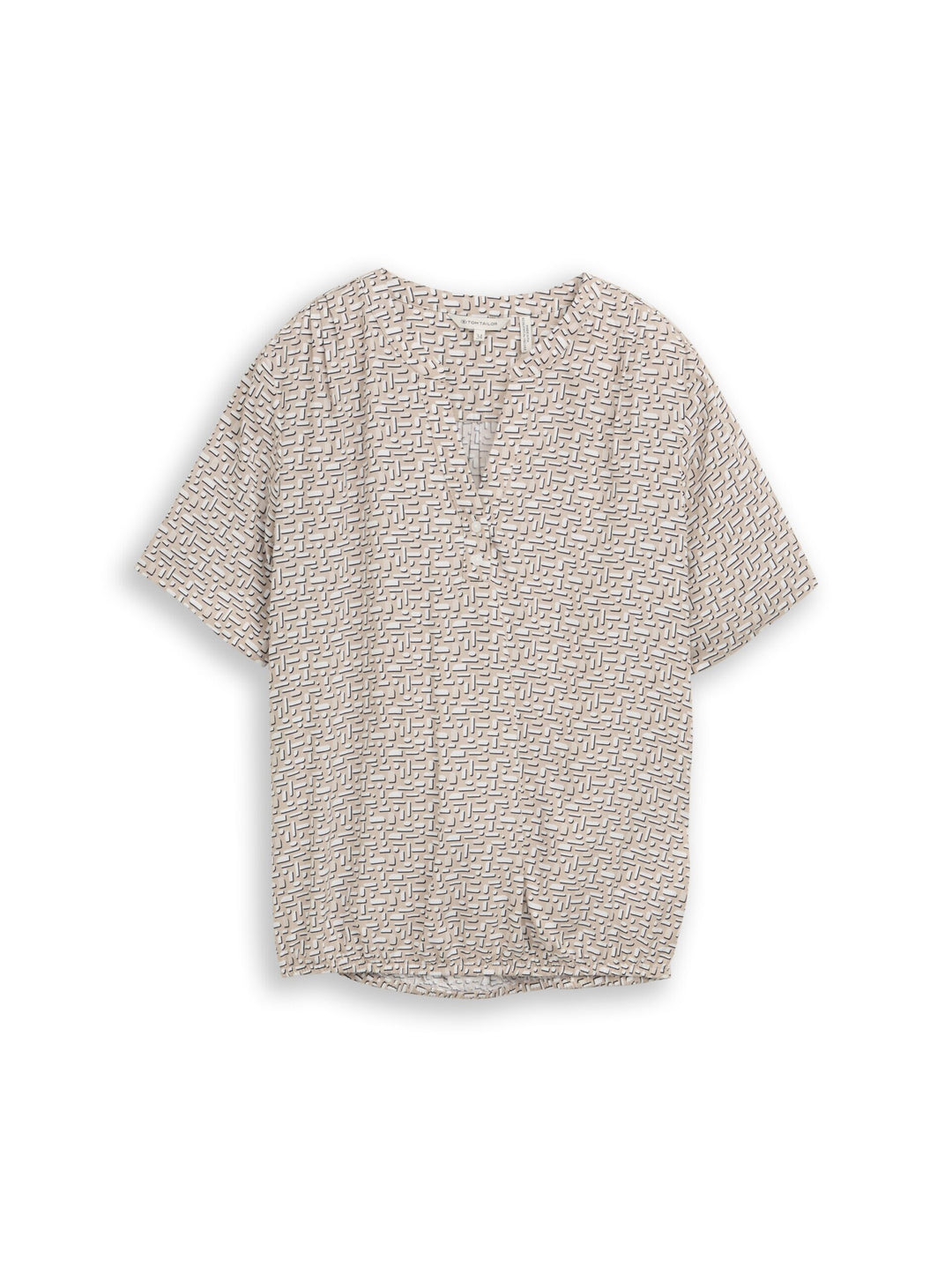 Patterned blouse - Taupe
