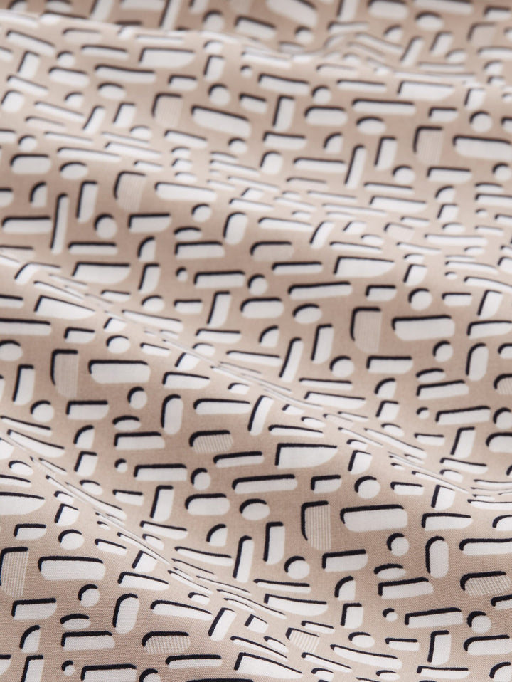 Patterned blouse - Taupe