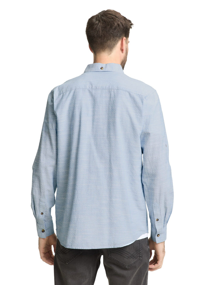 Regular fit shirt with turn-up function - Teal