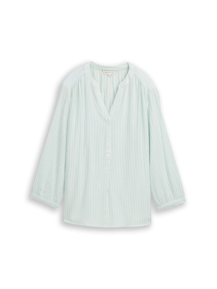 Blouse with striped pattern - Light Blue