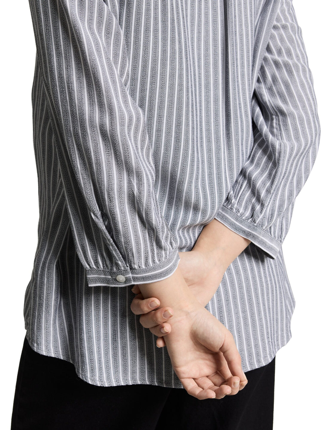 Blouse with striped pattern - Navy