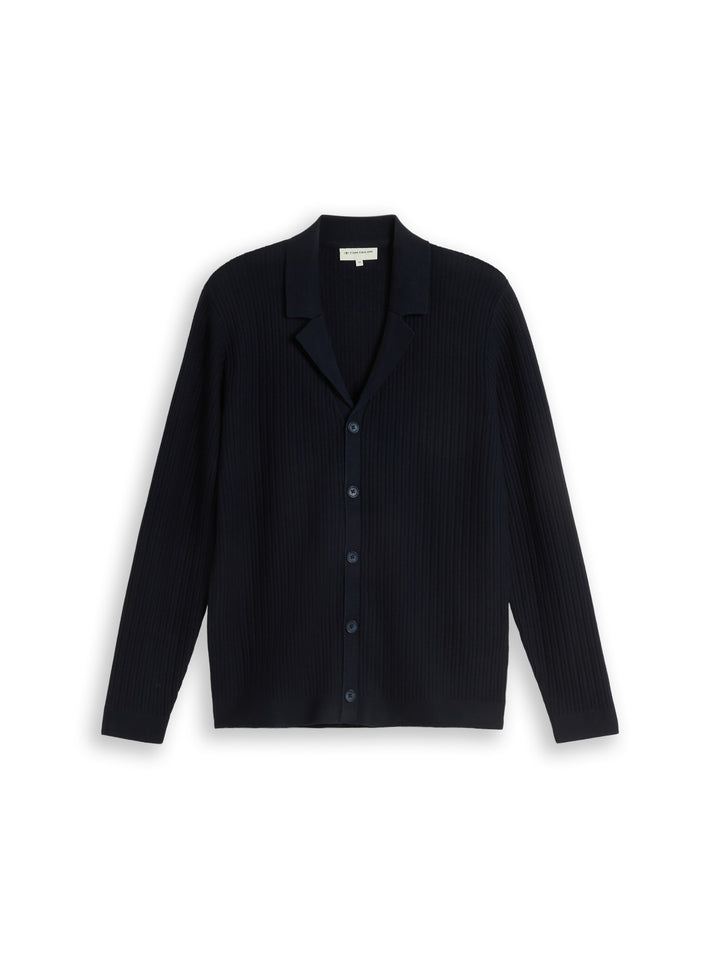 Structured Knit Polo Jacket - Sky Captain Blue