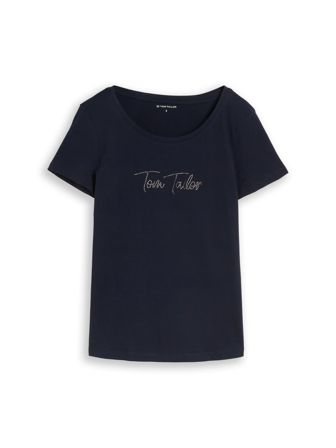 T-Shirt With Logo Rhinestones - Sky Captain Blue